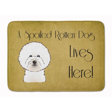 Carolines Treasures Bichon Frise Spoiled Dog Lives Here Machine Washable Memory Foam Mat BB1465RUG